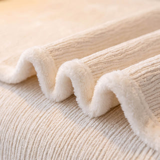 Soft Wave White-Trim Chenille Nonslip Sofa/Couch Cover