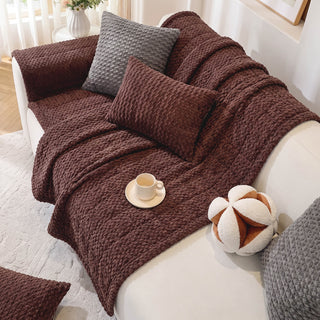 Cozy Corduroy Plush Nonslip Sofa/Couch Cover