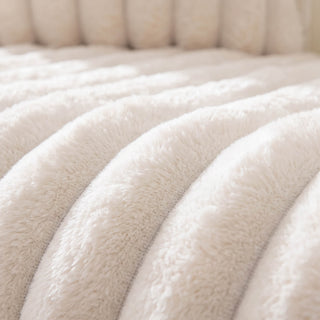 Plush Faux Camel Fleece Non-Slip Sofa Cover