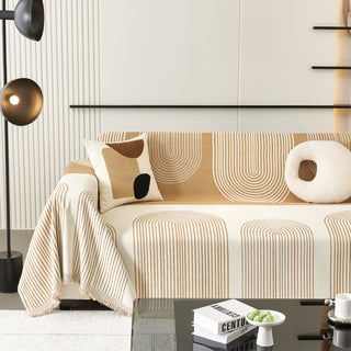 Slashop Comfort Arch Couch Cover, Cinnamon Cascade, 71 x 118-in