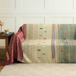 Earth Tone Stripe Sofa/Couch Cover
