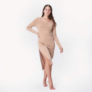 Modal soft lounge long sleeve dress