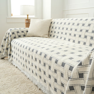 Cozy Winter Crosshatch Style Sofa/Couch Cover