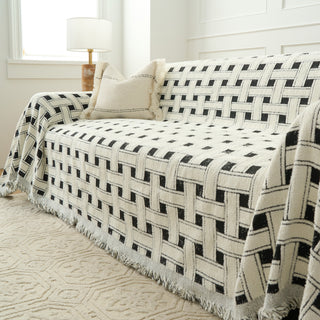 Cozy Winter Crosshatch Style Sofa/Couch Cover