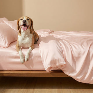 FURRFREE Bamboo Duvet Cover - Pet Hair Repellent for Dogs/Cats Family