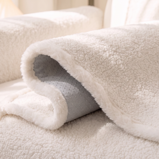Cozy Shearling Sherpa Nonslip Sofa/Couch Cover