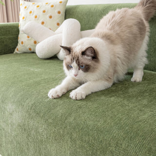 Pet Friendly Herringbone Tassel Luxe Sofa/Couch Cover