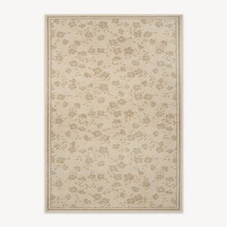 Easy Clean Rug Vintage Floral Pattern Spillproof Pet-Friendly Bedroom Area Rug