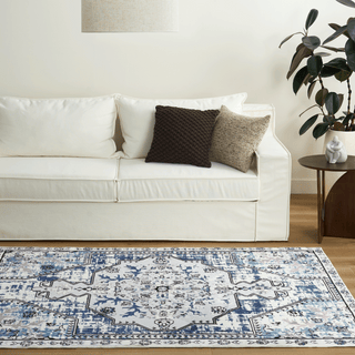 Easy Clean Rug Moroccan Boho Style Plush Pet Friendly Living Room Rug