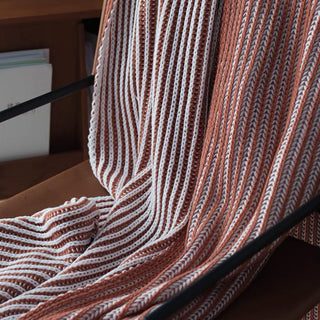 Cozy Ribbed Knit Throw Blanket