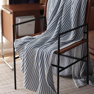 Cozy Ribbed Knit Throw Blanket