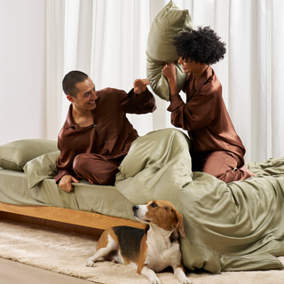 FURRFREE Bamboo Duvet Cover - Pet Hair Repellent for Dogs/Cats Family