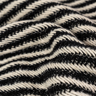 Fringe Modern Diagonal Striped Knit Throw Blanket