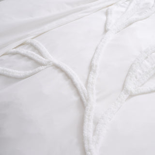 Luxe Leaf Tufted Duvet Cover Set