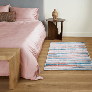 Easy Clean Rug Modern Refraction Pet-Friendly Living Room Area Rug